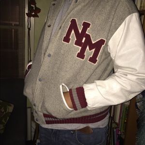 Letterman wool leather jacket